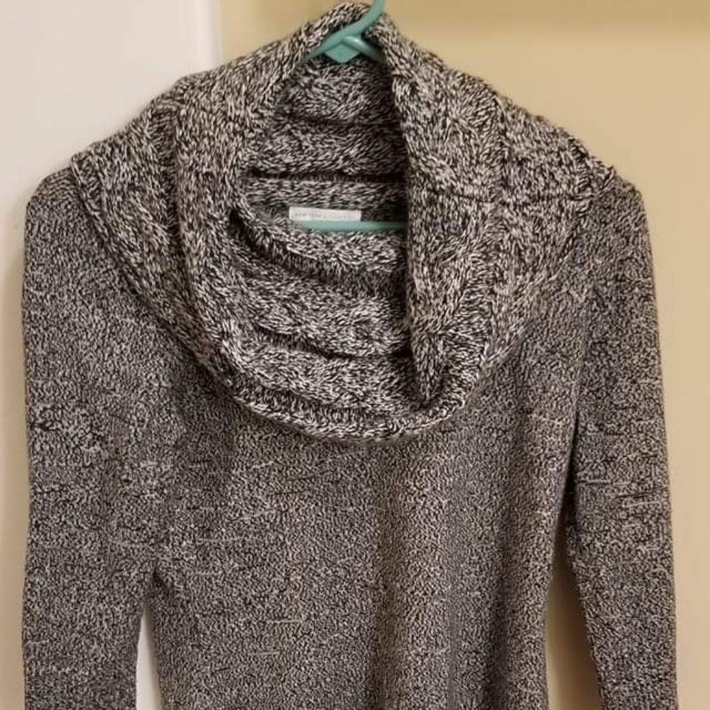 Cowl Neck Gray NYC Sweater.